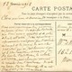 carte postale envoye par l'instituteur de Ren PERSON en 1918 
(verso)